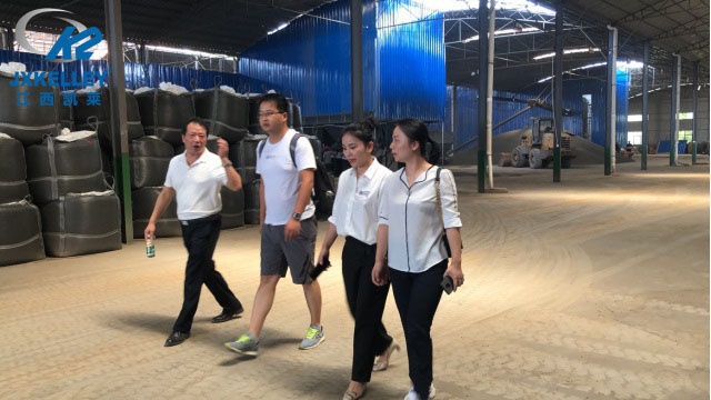 江蘇客戶考察陶粒濾料工廠 江蘇客戶考察陶粒濾料工廠